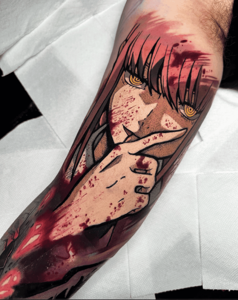 Chainsaw Man Makima Anime Tattoo