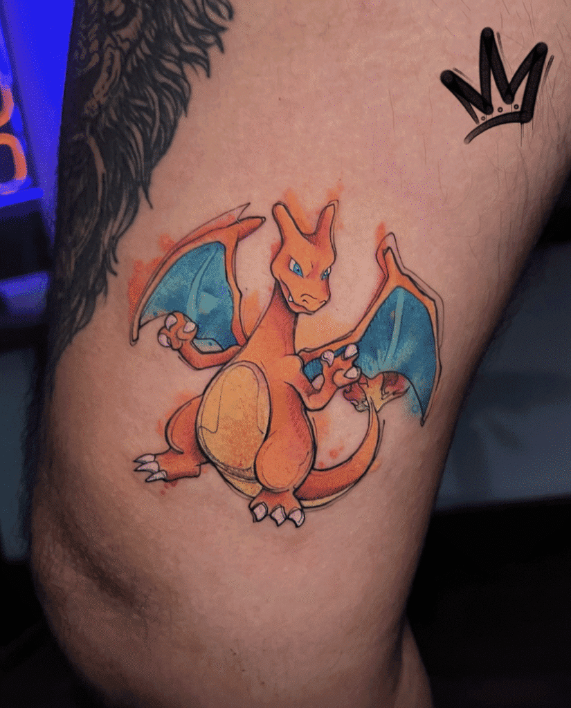 Charizard Johto Pokémon Tattoo