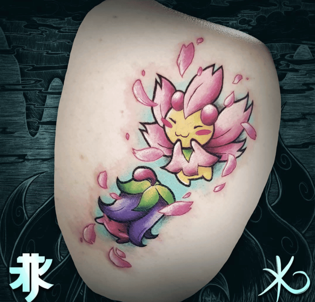 Cherrim Forms Sinnoh Pokémon Tattoo