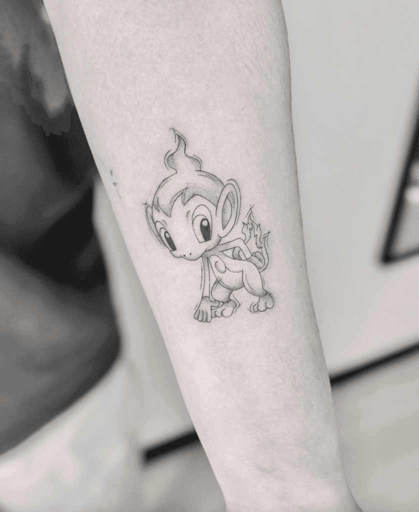 Chimchar Simple Sinnoh Pokémon Tattoo