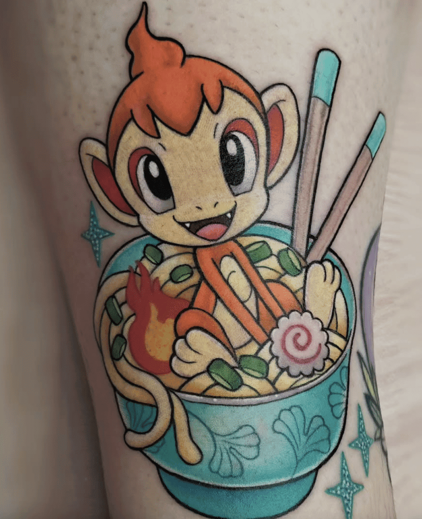 Chimchar Sinnoh Pokémon Tattoo