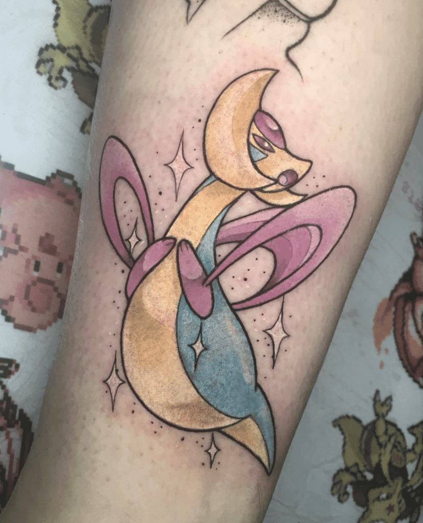 Cresselia Fly Sinnoh Pokémon Tattoo