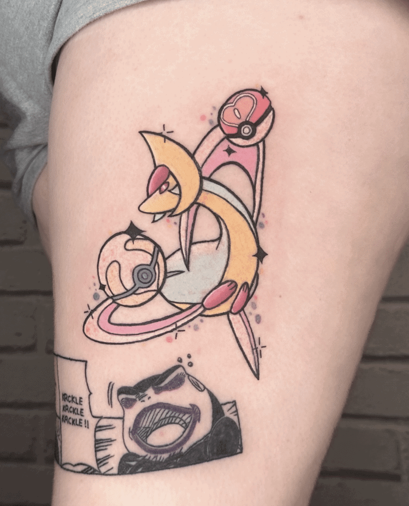 Cresselia Pokéball Sinnoh Pokémon Tattoo
