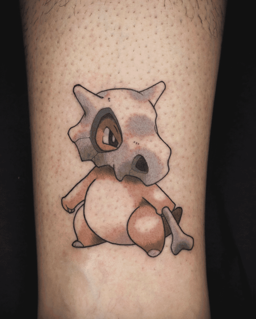 Cubone Classic Johto Pokémon Tattoo