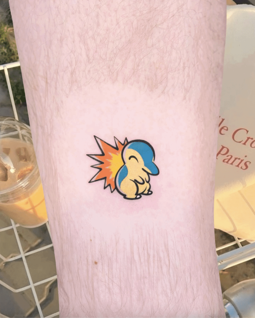 Cyndaquil Johto Pokémon Tattoo