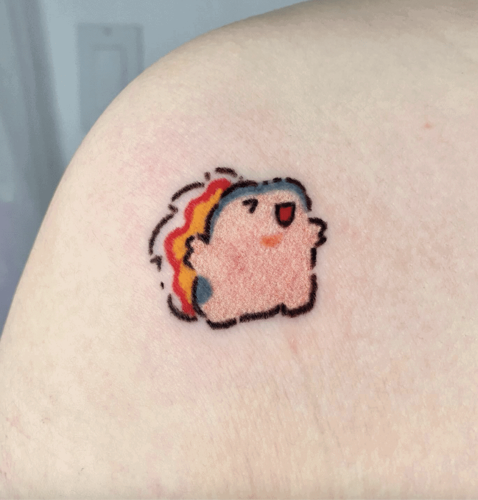 Cyndaquil Smile Johto Pokémon Tattoo