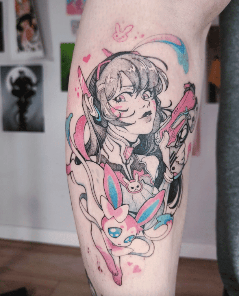 D.Va Cute Overwatch Tattoo
