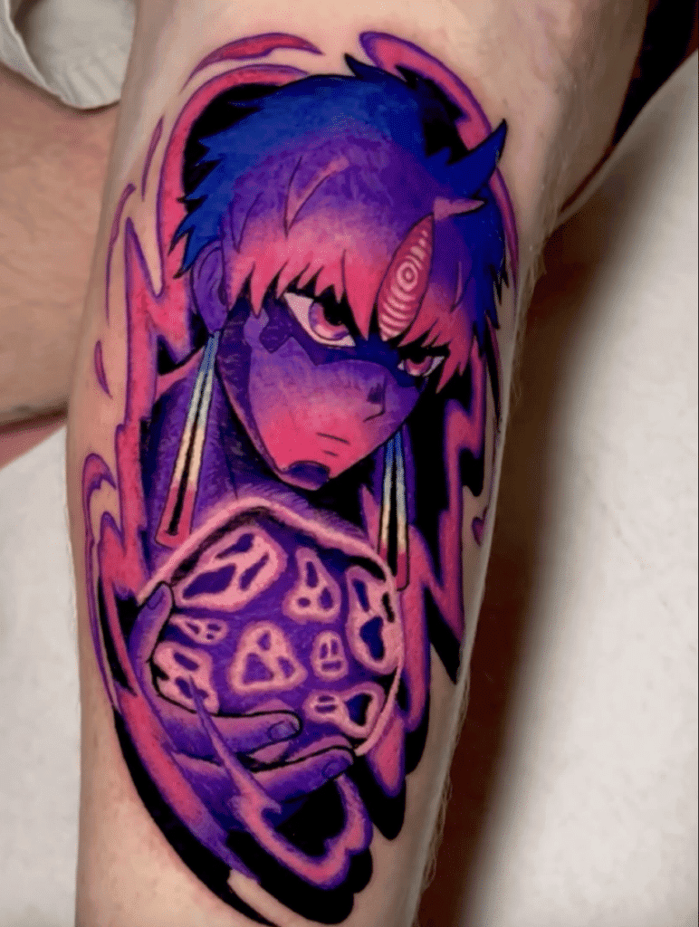 Dandadan Evil Eye Anime Tattoo