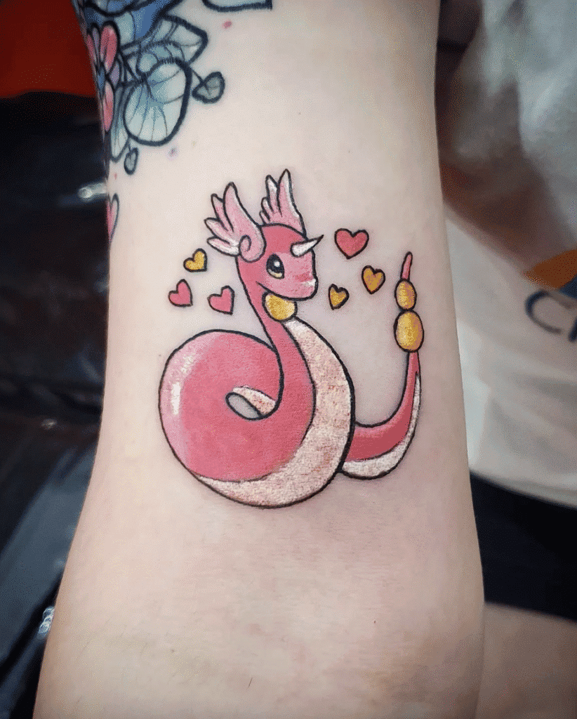 Dargonair Shiny Johto Pokémon Tattoo