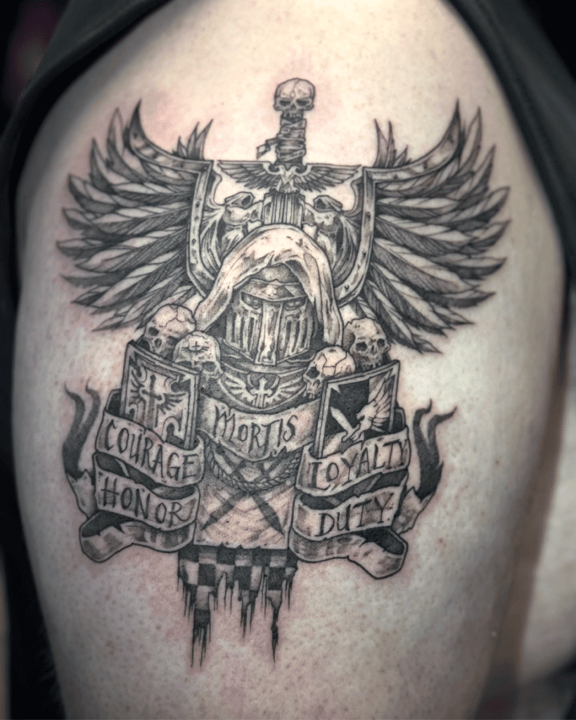 Dark Angels Code Warhammer 40k Tattoo