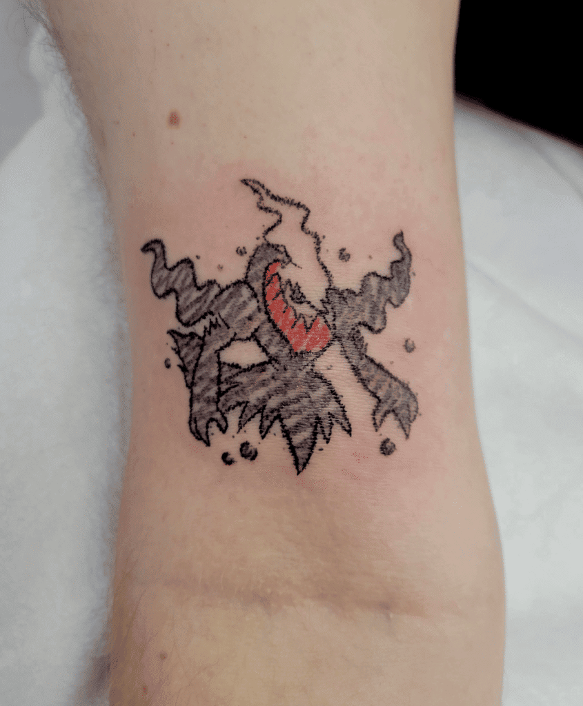 Darkrai Sketch Sinnoh Pokémon Tattoo