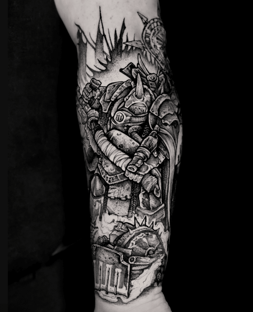 Death Guard Heavy Warhammer 40k Tattoo