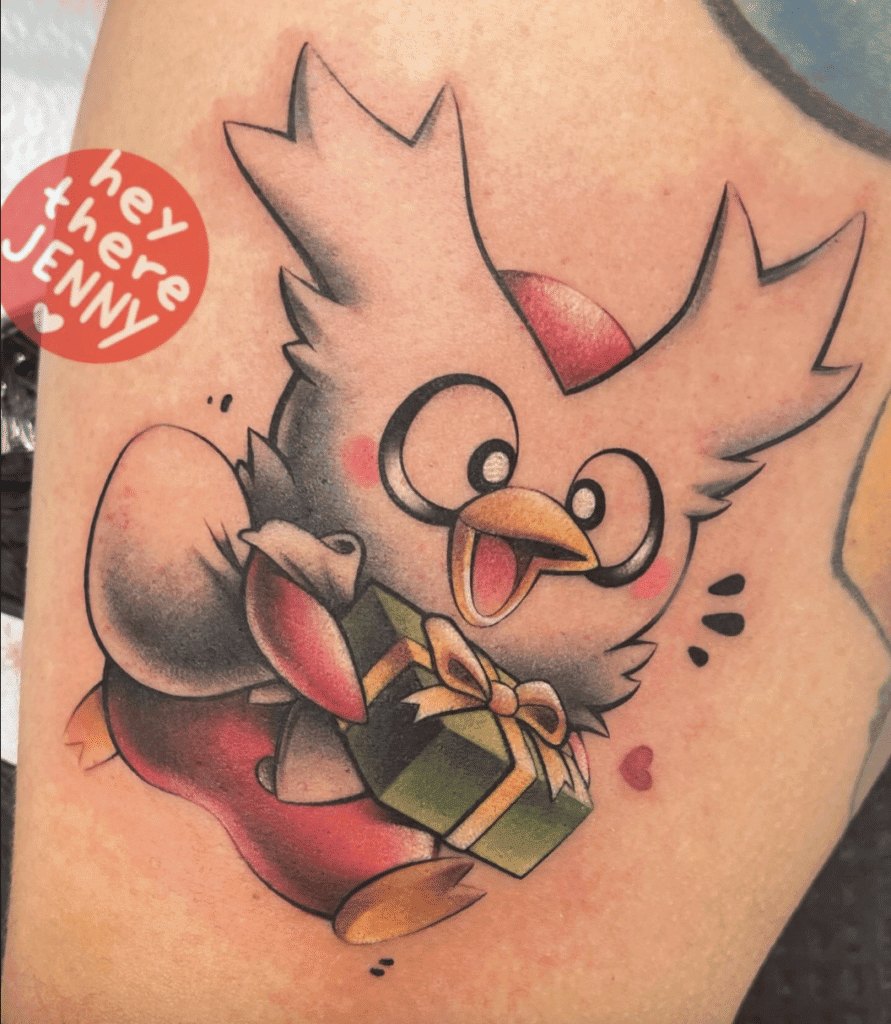 Delibird Present Johto Pokémon Tattoo