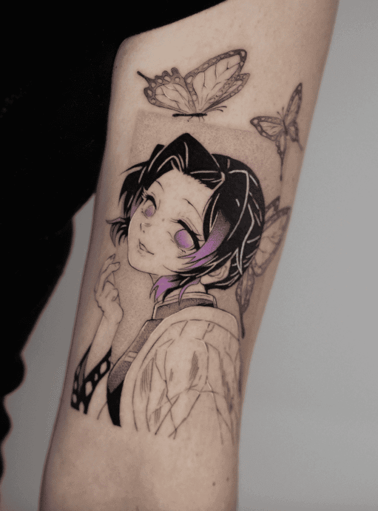 Demon Slayer Kimetsu no Yaiba Shinobu Anime Tattoo