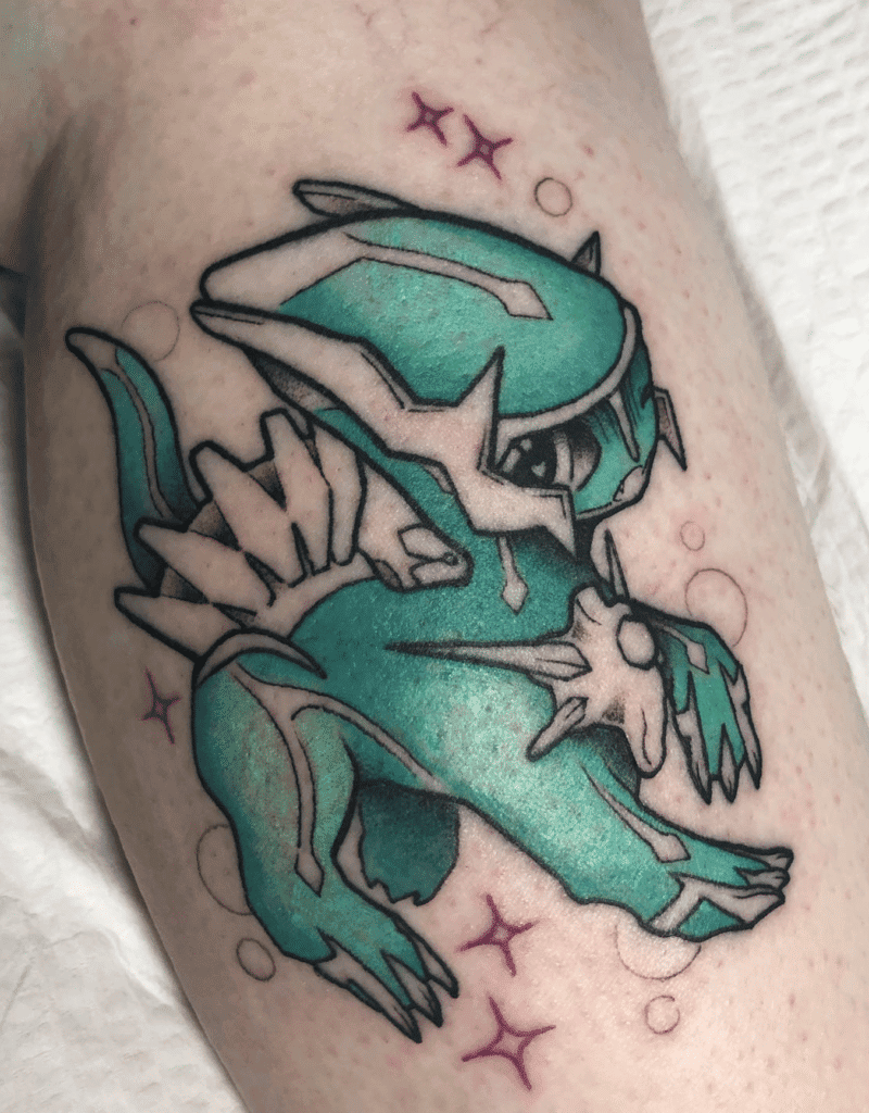 Dialga Cute Sinnoh Pokémon Tattoo