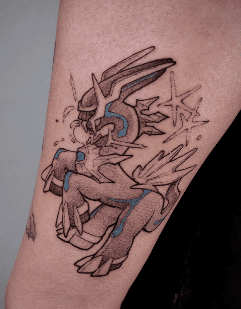 Dialga Style Sinnoh Pokémon Tattoo