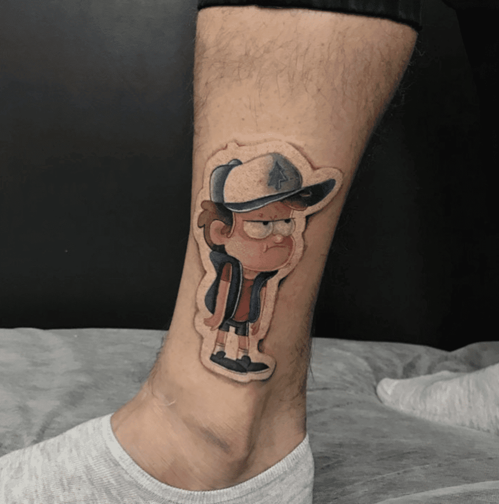 Dipper Grumpy Gravity Falls Tattoo
