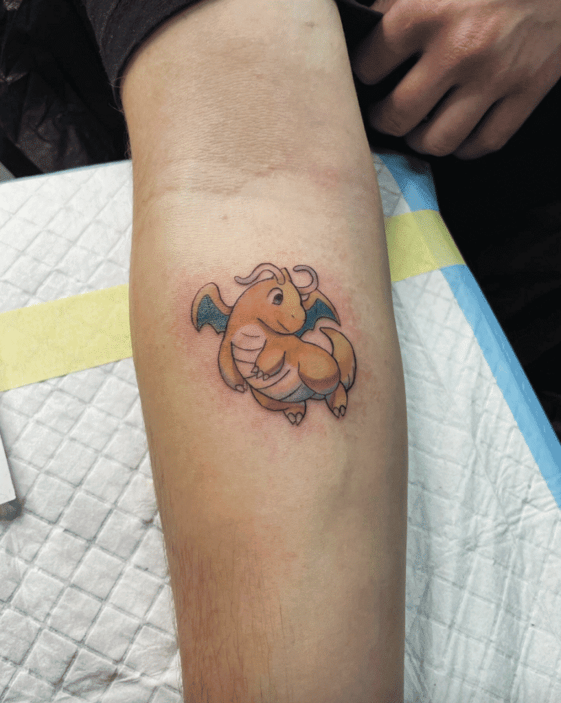 Dragonite Johto Pokémon Tattoo