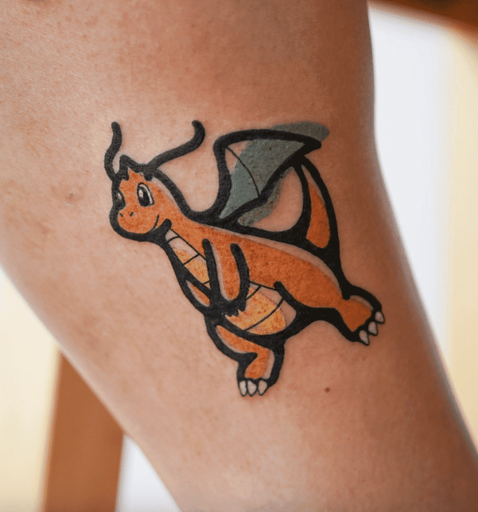 Dragonite Marker Johto Pokémon Tattoo