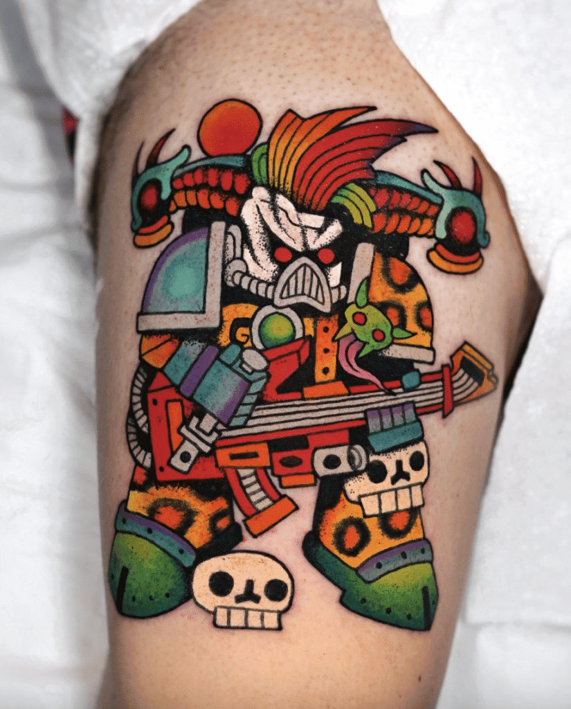 Emperor’s Children Guitar Warhammer 40k Tattoo