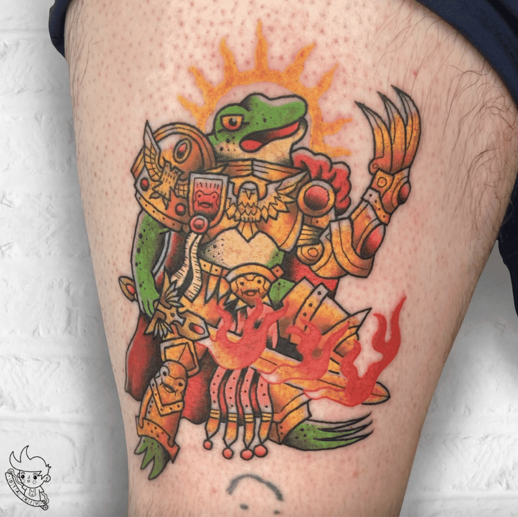 Emporer of Mankind Frog Warhammer 40k Tattoo