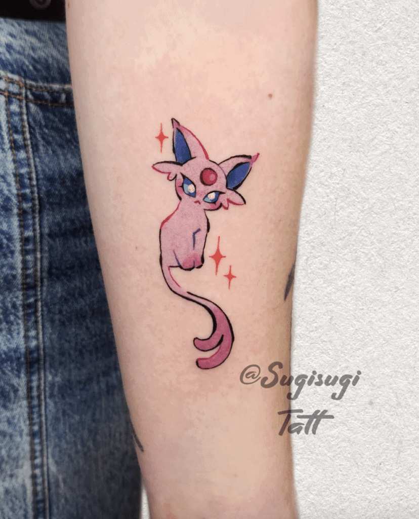 Espeon Cute Johto Pokémon Tattoo
