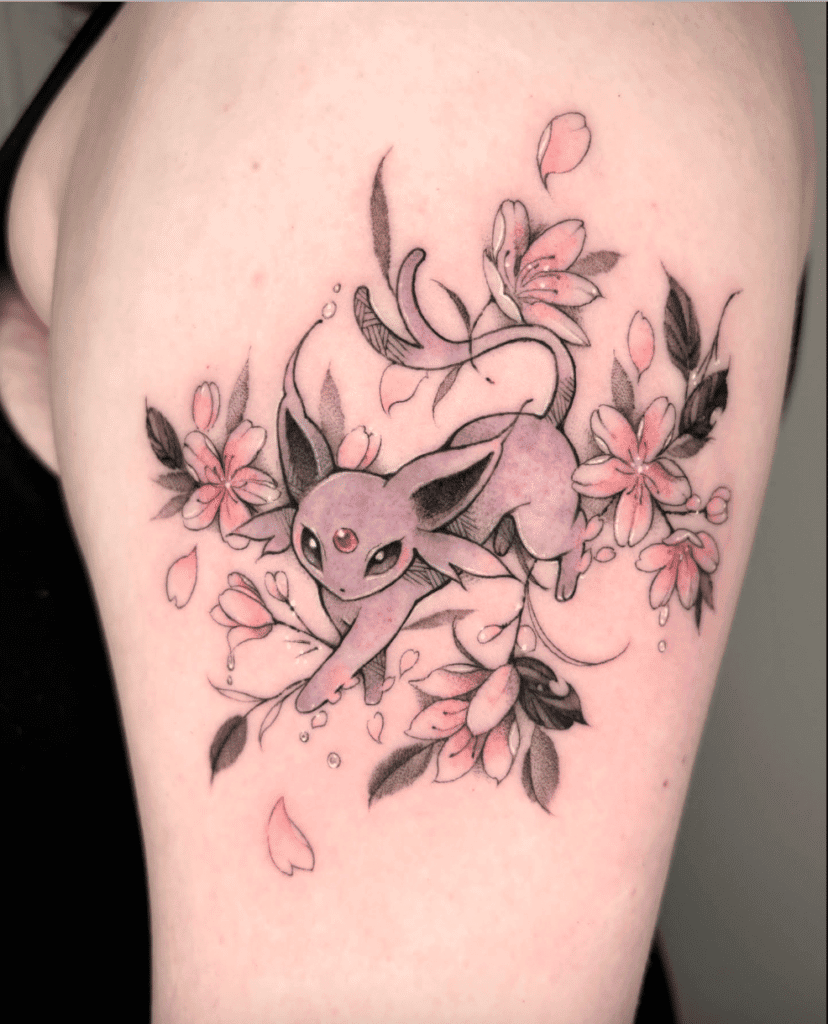 Espeon Johto Pokémon Tattoo