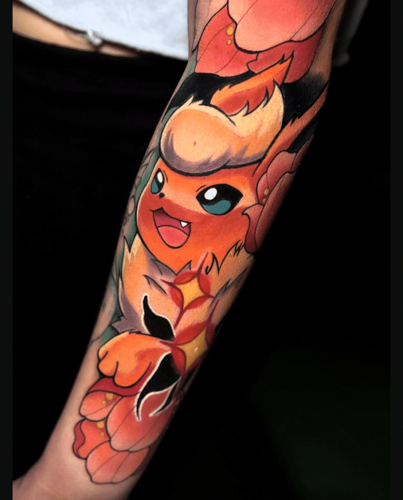 Flareon Johto Pokémon Tattoo