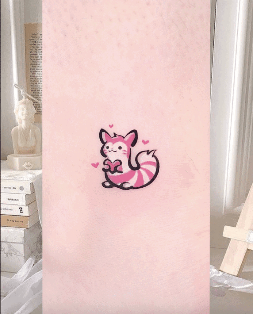 Furret Cute Johto Pokémon Tattoo