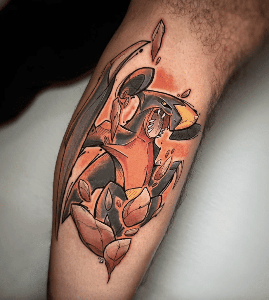 Garchomp Fierce Sinnoh Pokémon Tattoo