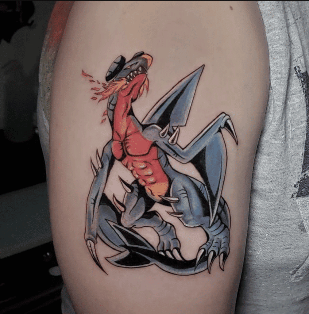Garchomp Fire Sinnoh Pokémon Tattoo