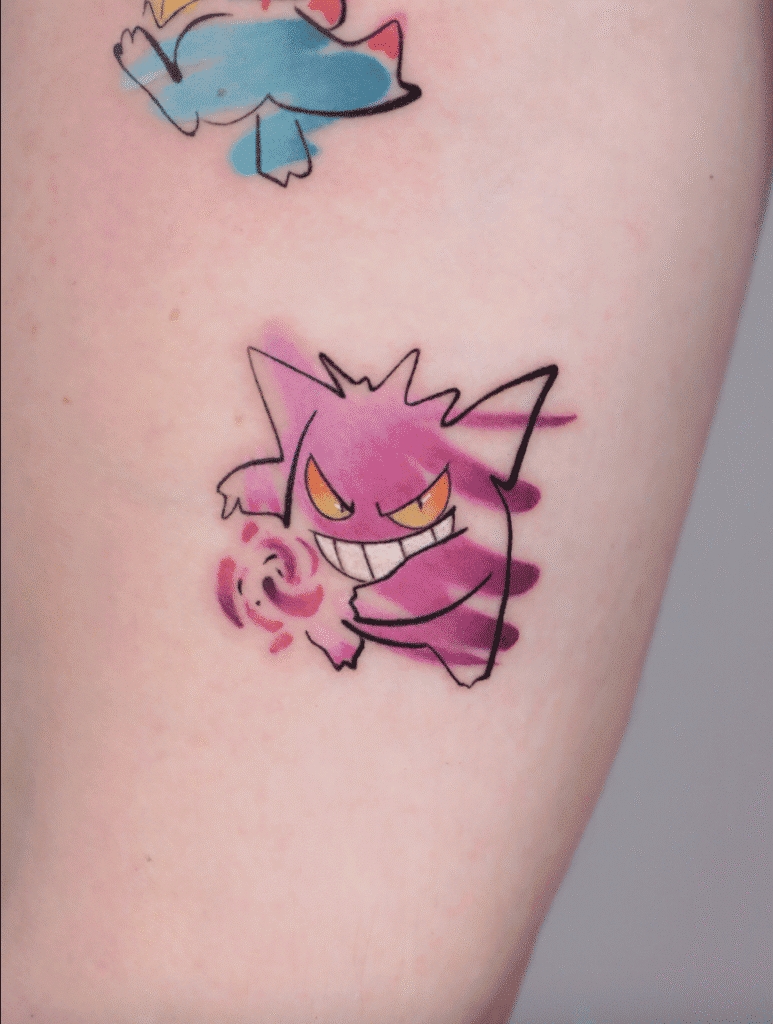 Gengar Marker Johto Pokémon Tattoo
