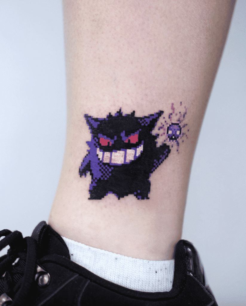 Gengar Sprite Johto Pokémon Tattoo