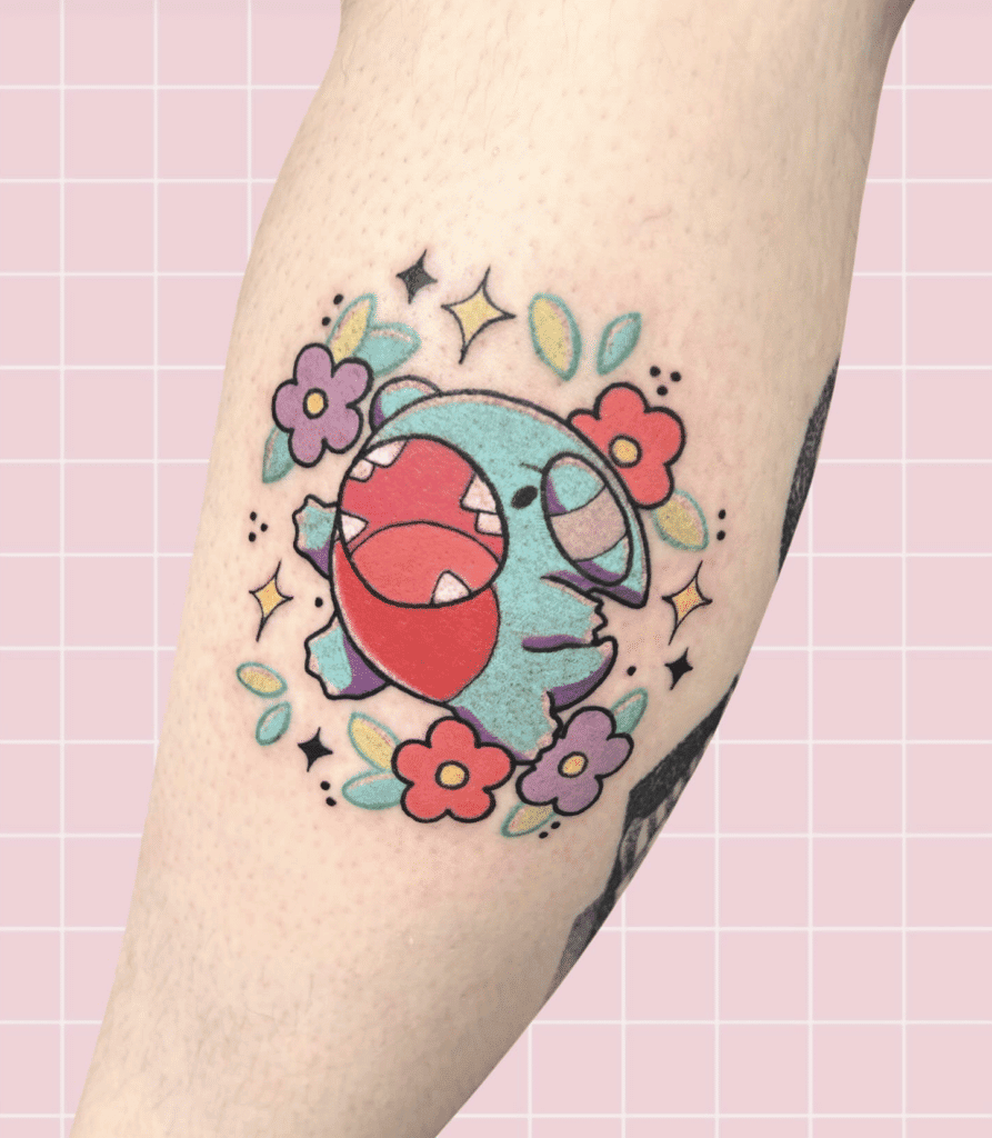 Gible Cute Sinnoh Pokémon Tattoo