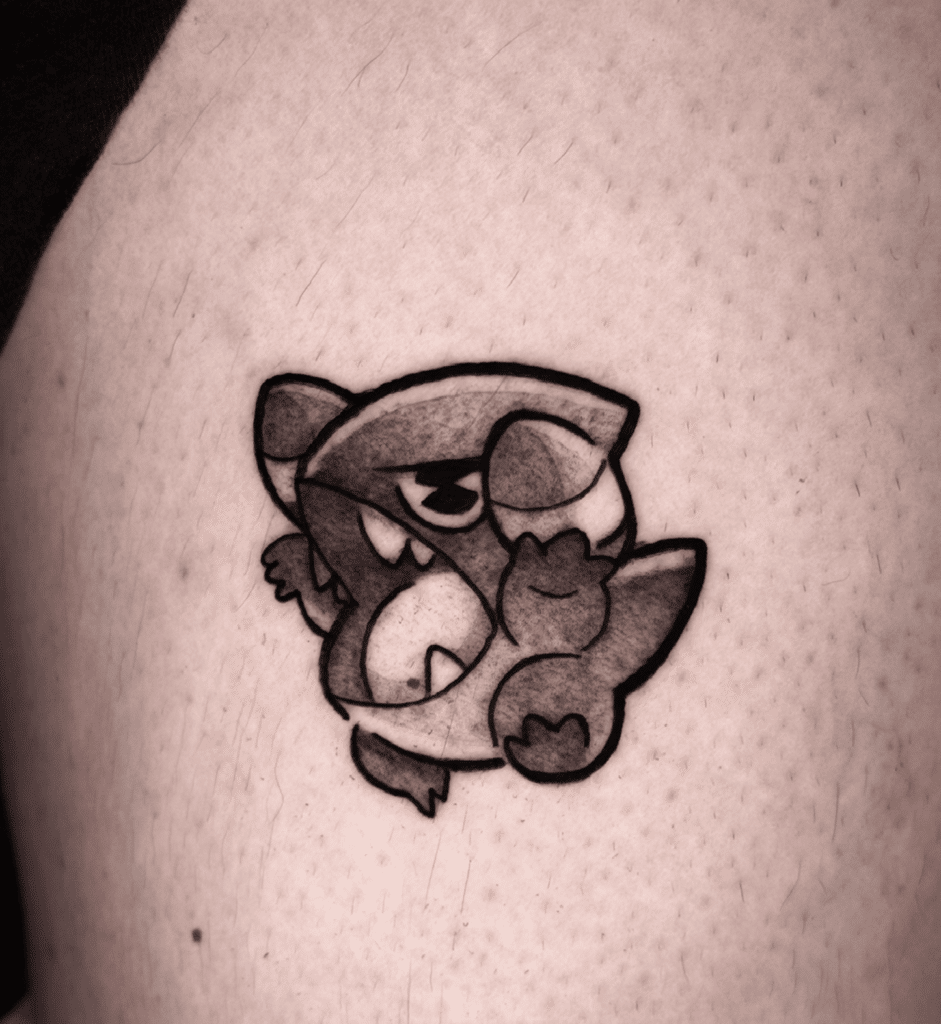 Gible Sinnoh Pokémon Tattoo