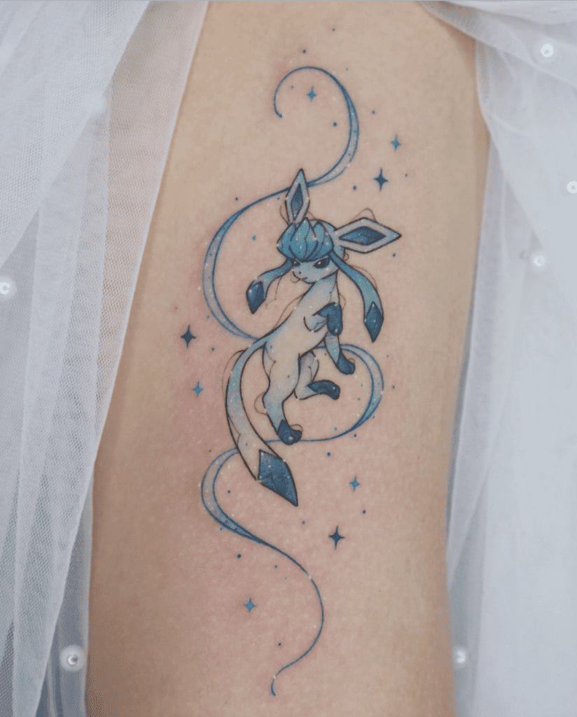 Glaceon Cute Sinnoh Pokémon Tattoo