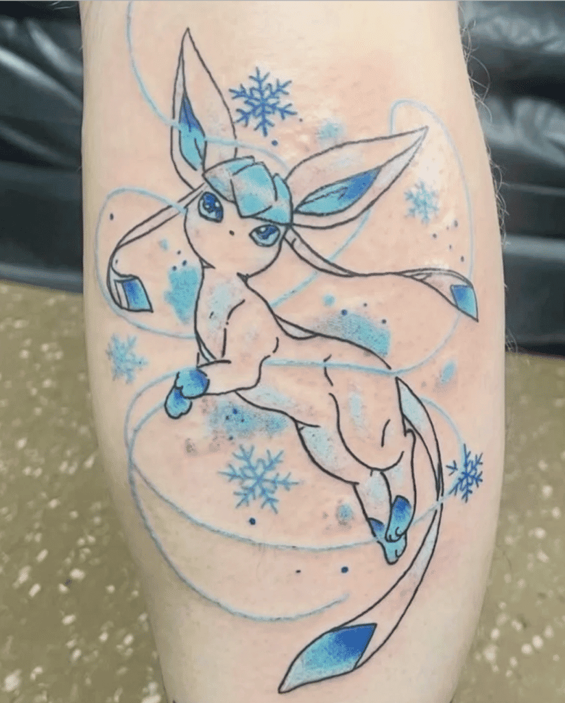 Glaceon Ice Sinnoh Pokémon Tattoo