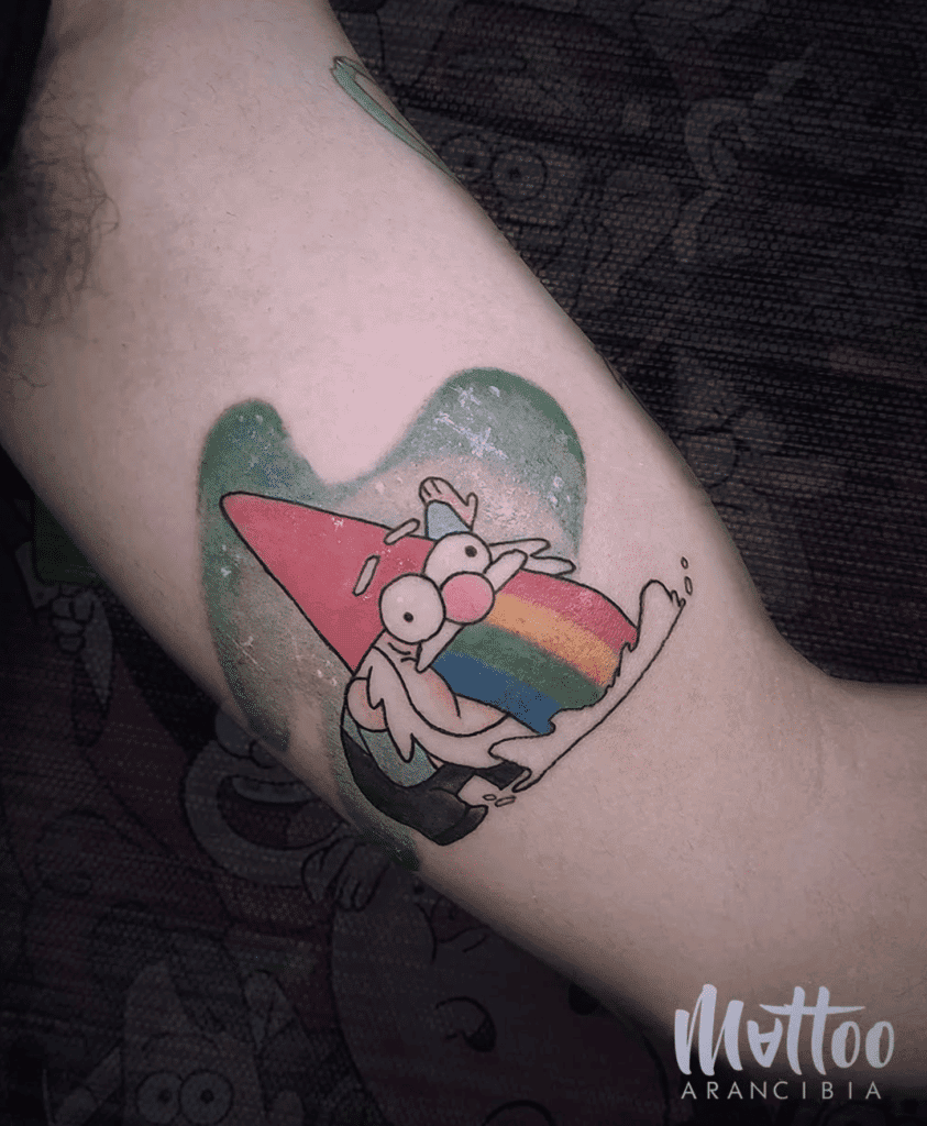 Gnomes Rainbow Gravity Falls Tattoo