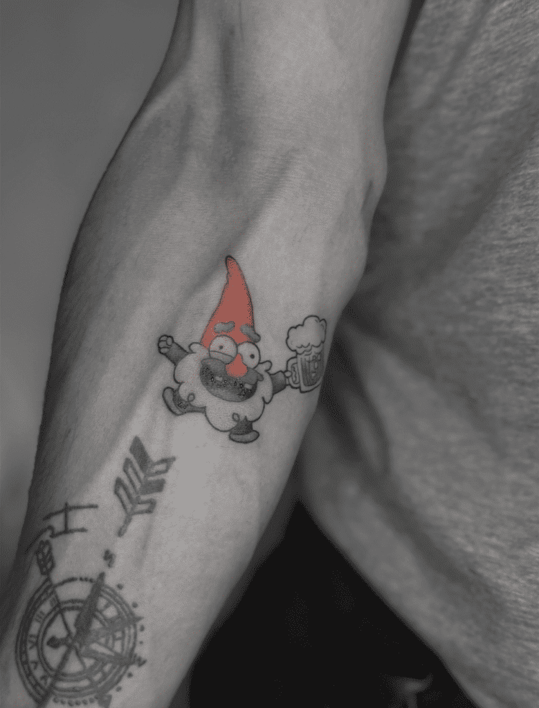 Gnomes Red Gravity Falls Tattoo
