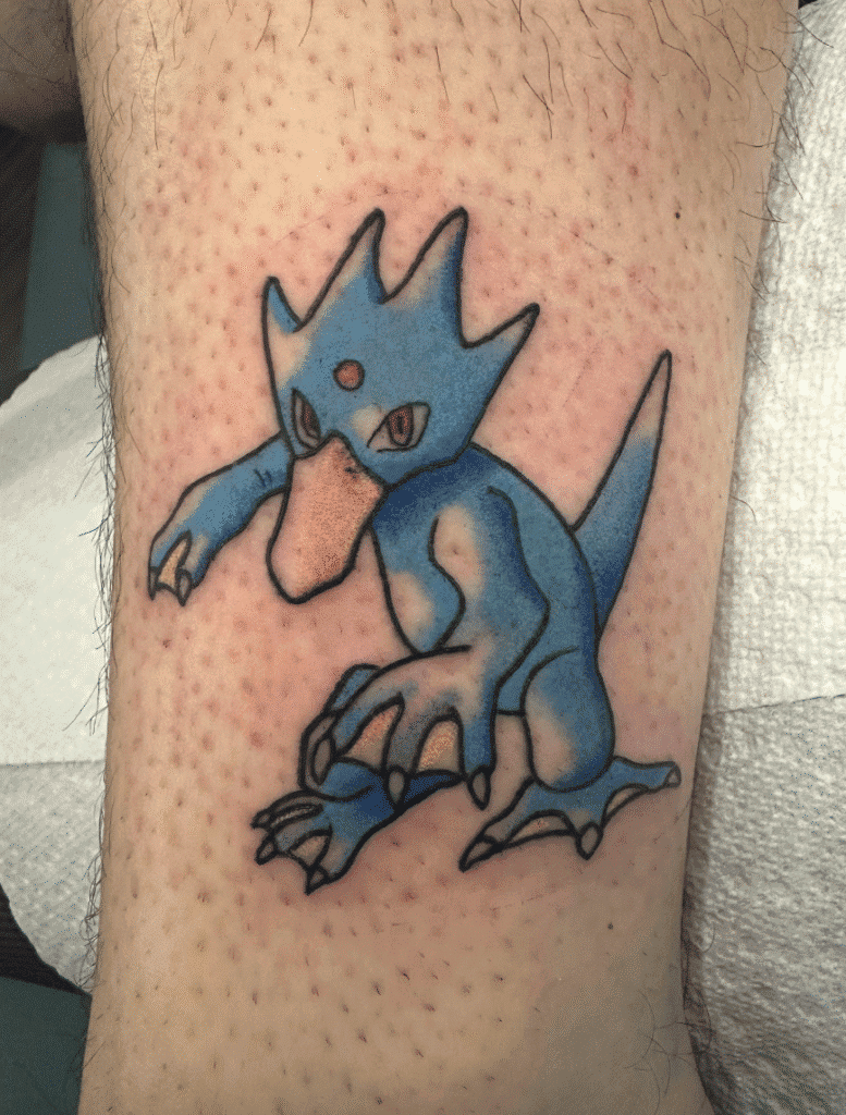 Golduck Classic Johto Pokémon Tattoo