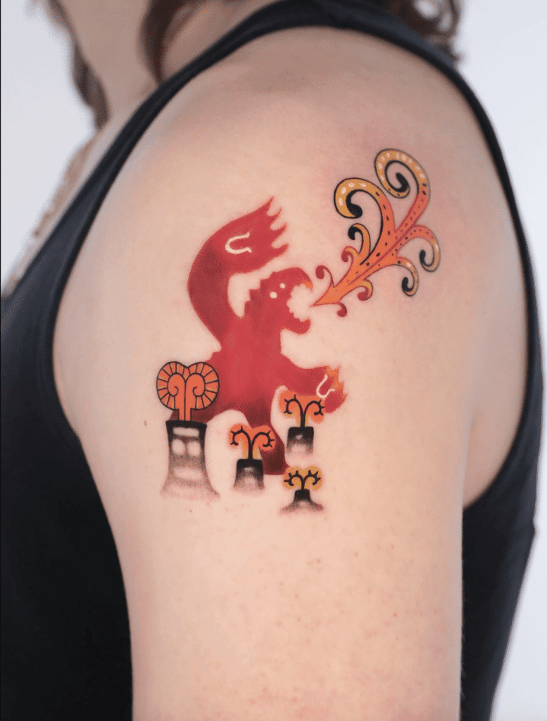 Groudon Cave Hoenn Pokémon Tattoo