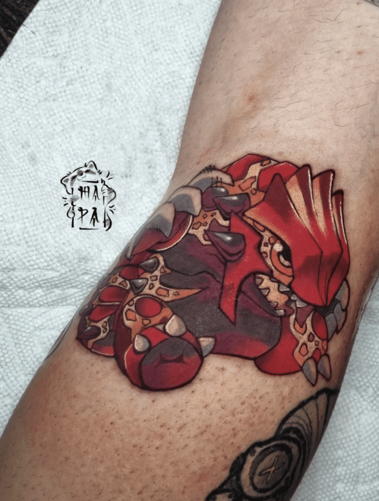 Groudon Primal Cute Hoenn Pokémon Tattoo