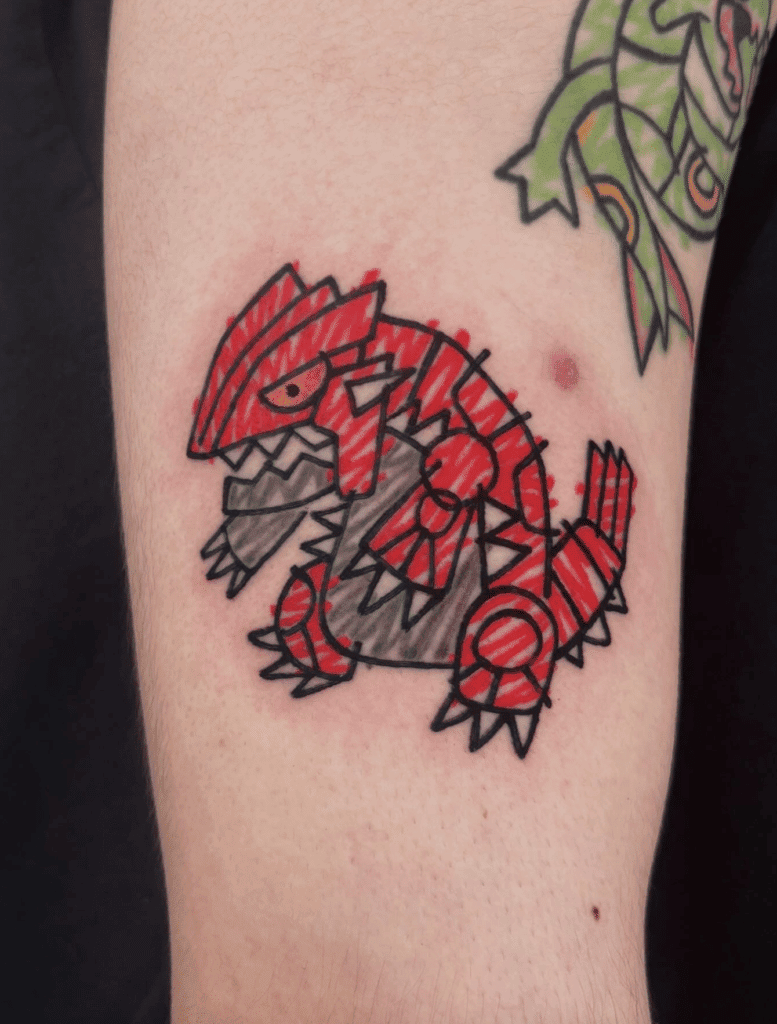 Groudon Sketch Hoenn Pokémon Tattoo