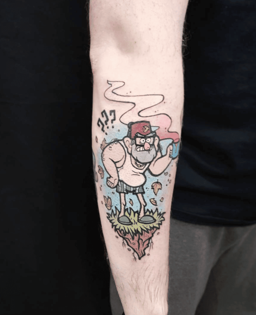 Grunkle Grumpy Stan Gravity Falls Tattoo