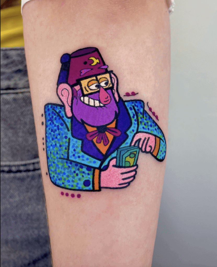Grunkle Slick Stan Gravity Falls Tattoo