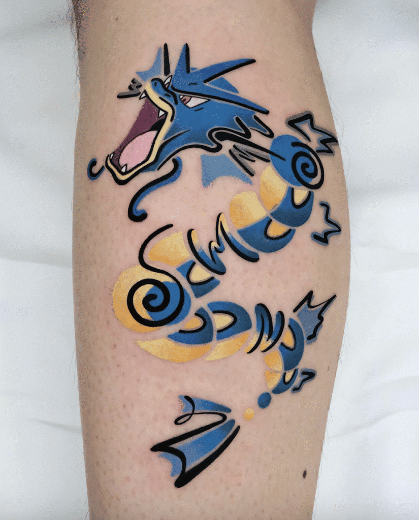 Gyarados Art Johto Pokémon Tattoo