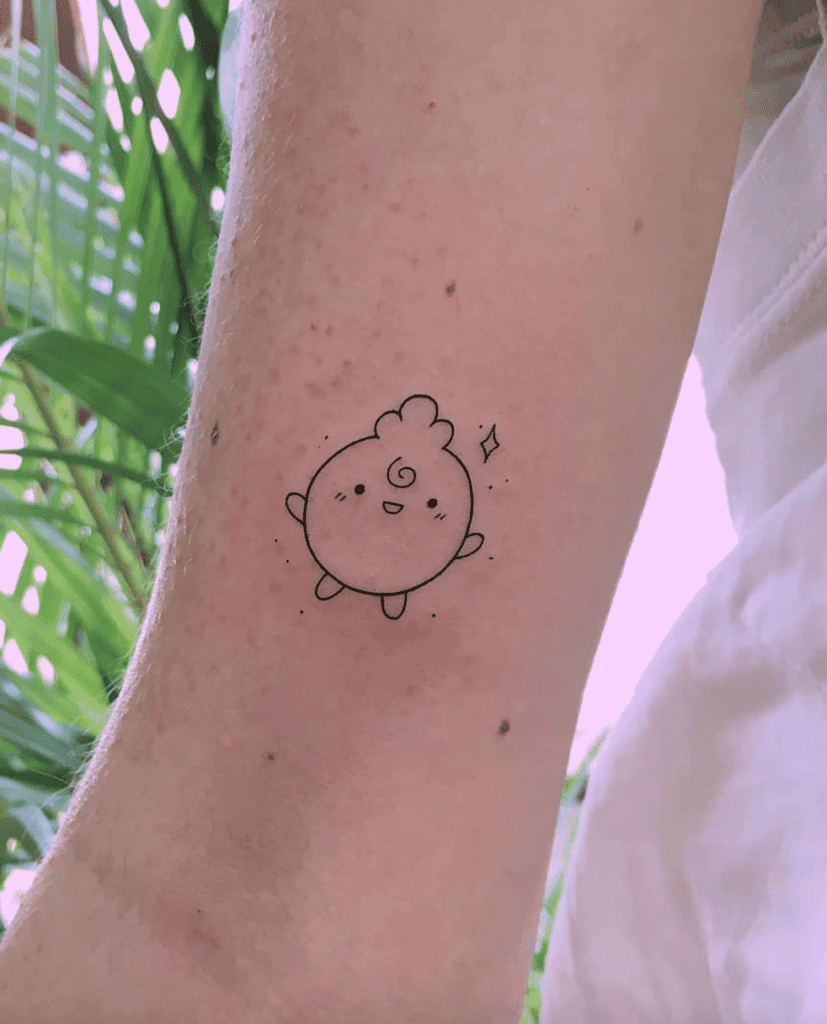 Igglybuff Simple Johto Pokémon Tattoo