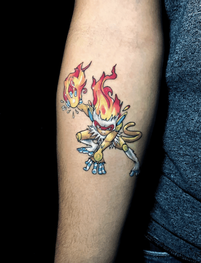 Infernape Fire Ball Sinnoh Pokémon Tattoo