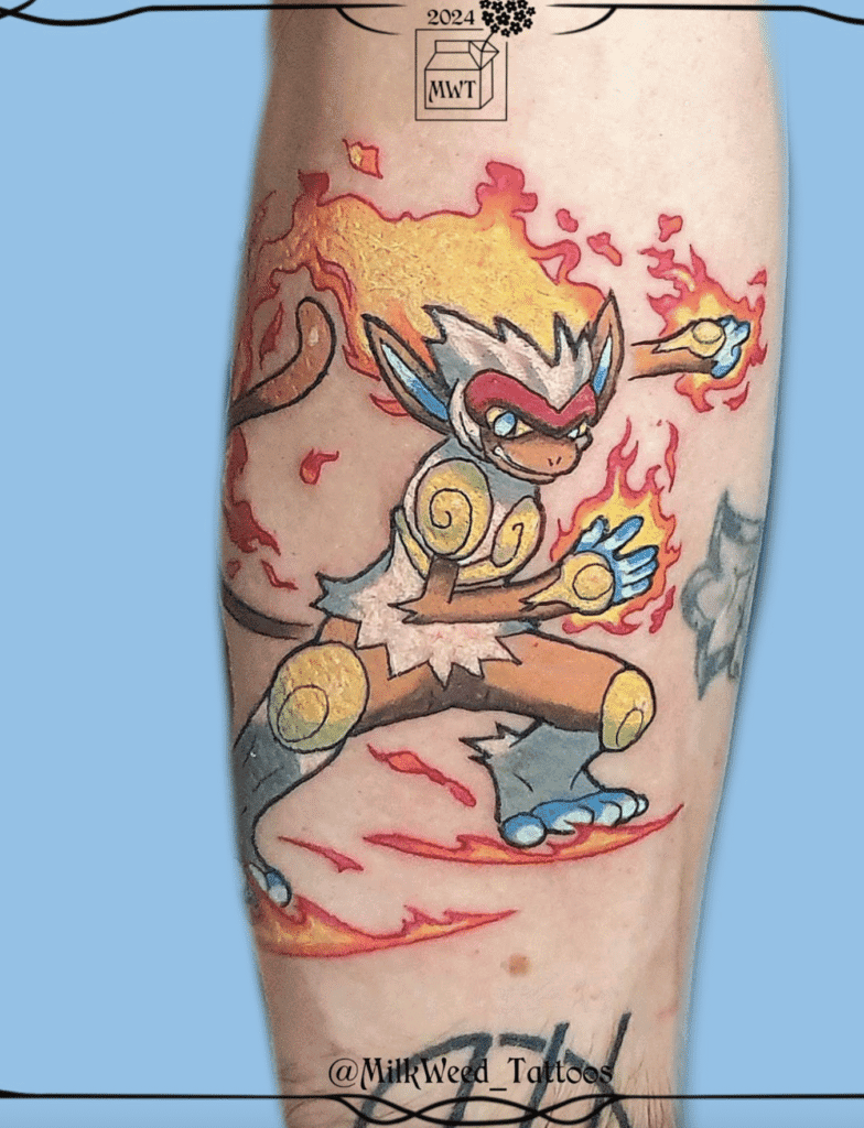 Infernape Flame Sinnoh Pokémon Tattoo