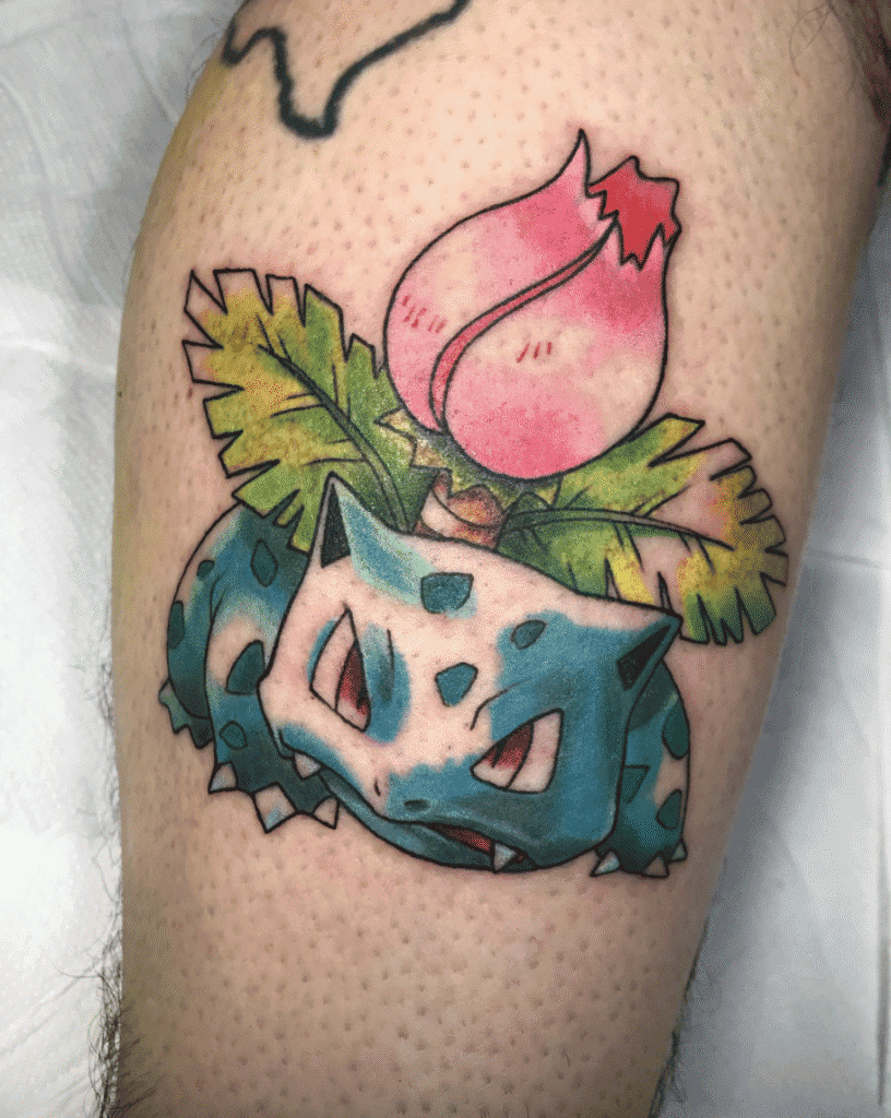 Ivysaur Classic Johto Pokémon Tattoo